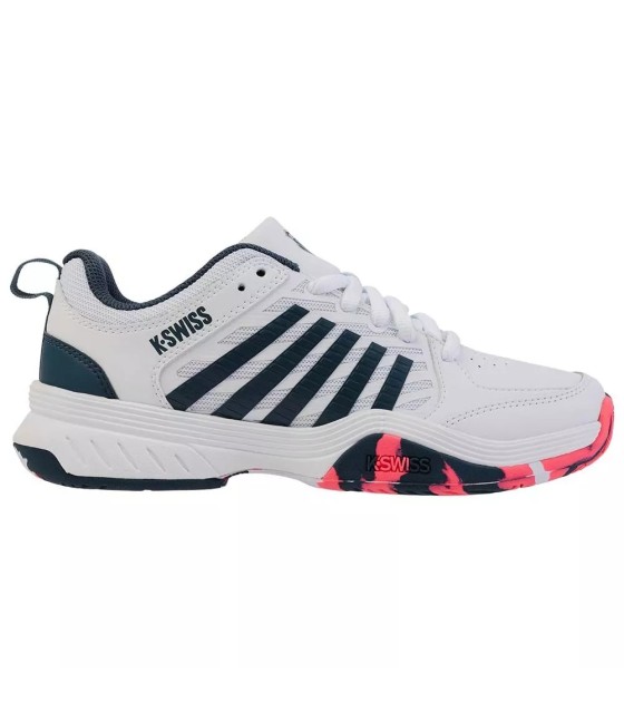 Chaussures K-Swiss Court Express 2 Junior Blanc Bleu Marine