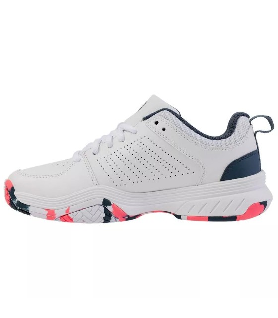 Chaussures K-Swiss Court Express 2 Junior Blanc Bleu Marine