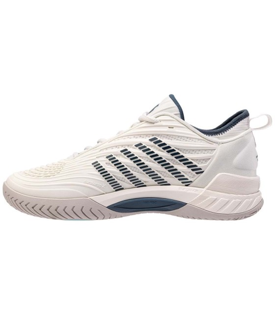 Chaussures K-Swiss Hypercourt Supreme 2 Blanc Bleu Pétrole | Ipontennis