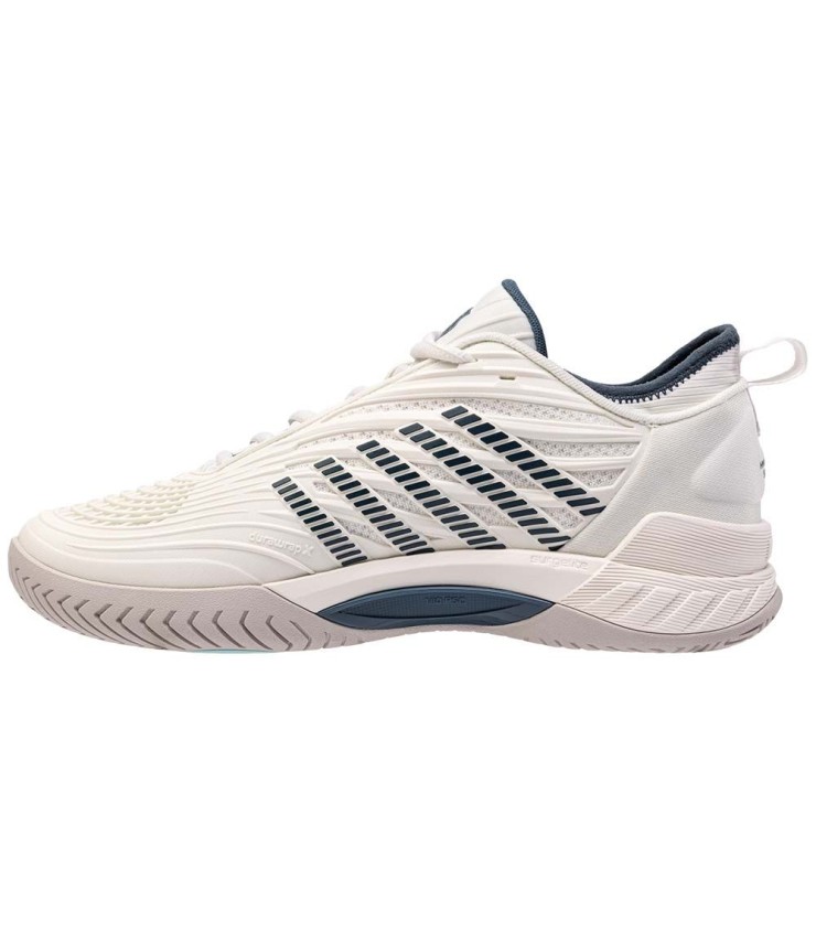 Chaussures K-Swiss Hypercourt Supreme 2 Blanc Bleu Pétrole | Ipontennis