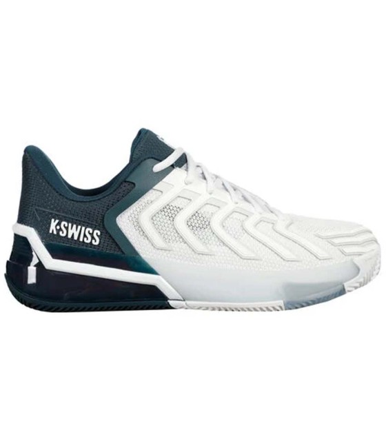 Ténis K-Swiss Ultrashot 4 Clay Branco Azul Petróleo | Ipontennis