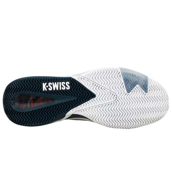 Ténis K-Swiss Ultrashot 4 Clay Branco Azul Petróleo | Ipontennis