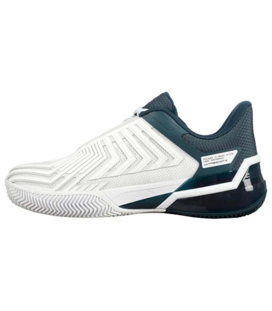 Ténis K-Swiss Ultrashot 4 Clay Branco Azul Petróleo | Ipontennis