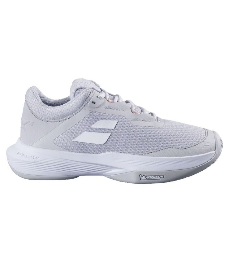 Babolat SFX 4 All Court women's tennis shoes in white and silver