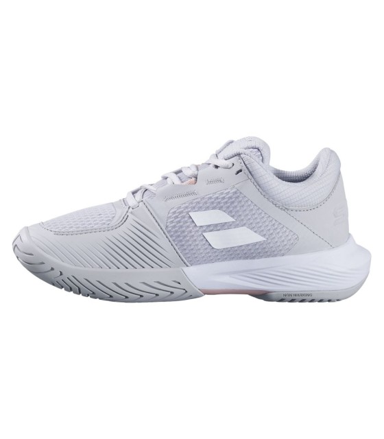 Zapatillas de tenis Babolat SFX 4 All Court para mujer en blanco y plateado 2