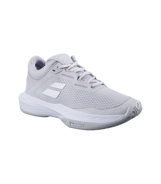 Tênis Babolat SFX 4 All Court feminino em branco e prateado
