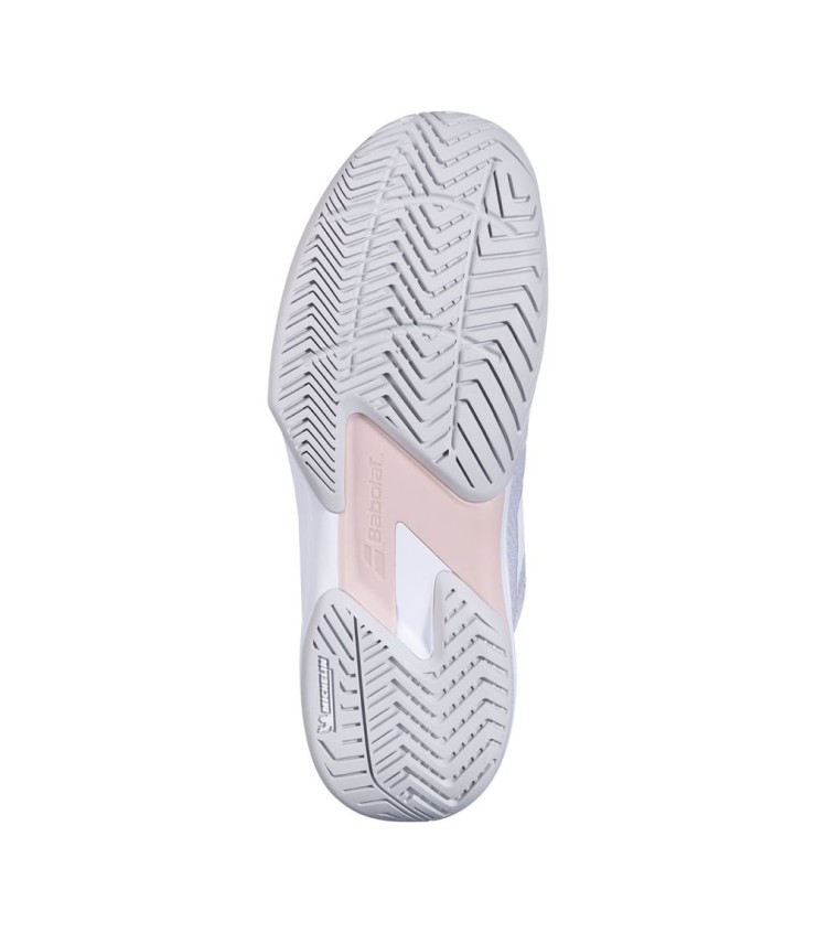 Tênis Babolat SFX 4 All Court feminino em branco e prateado