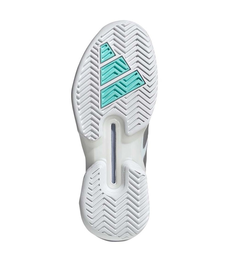 Chaussures pour femme Adidas Adizero Ubersonic 5 blanches et bleues