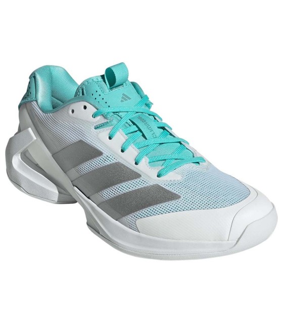 Ténis femininos Adidas Adizero Ubersonic 5 brancos azuis