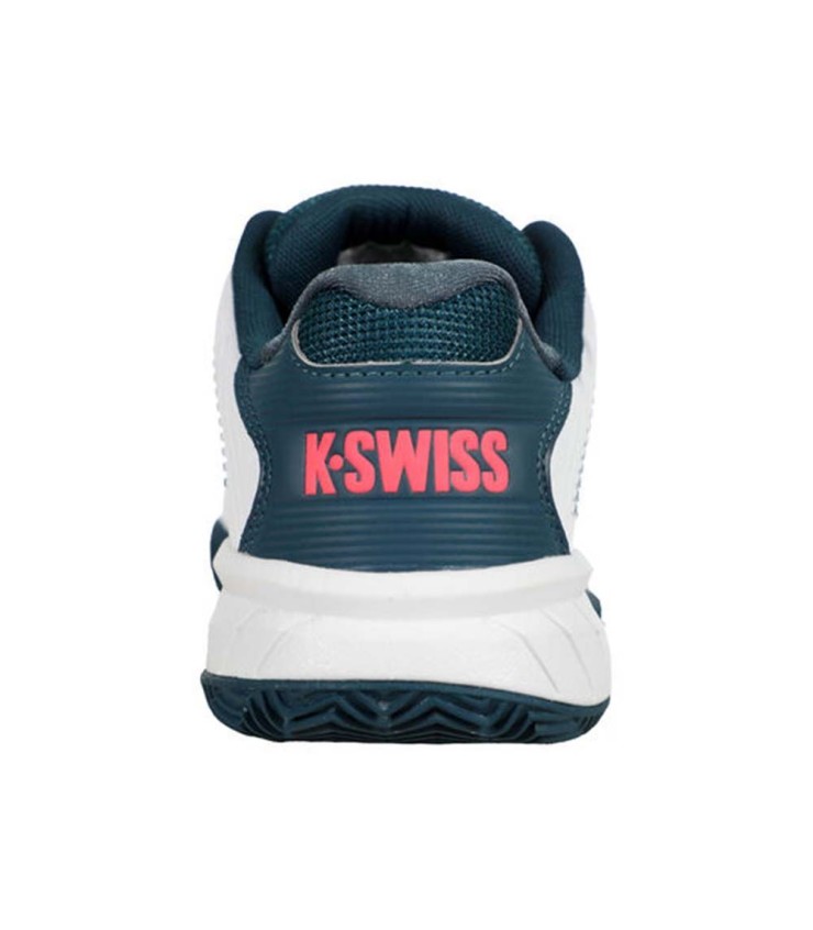 Ténis K-Swiss Hypercourt Express 2 Júnior Brancos Azul Marinho | IPONTENNIS