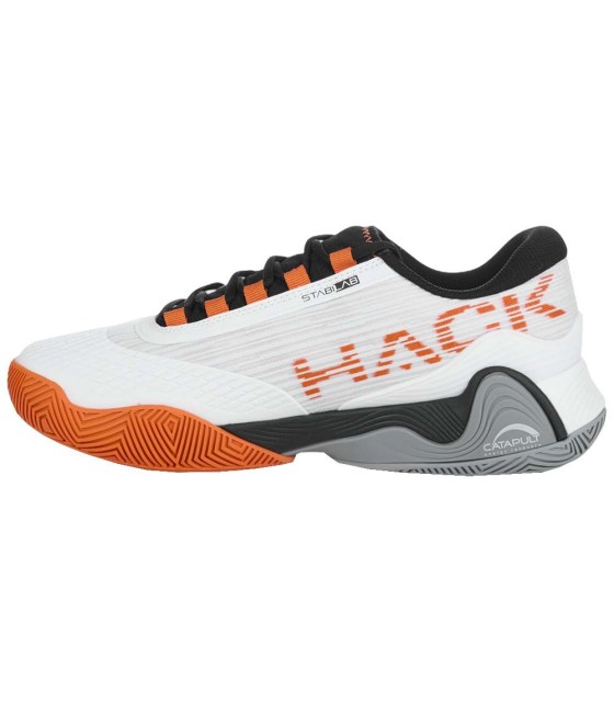Ténis Bullpadel Hack Vibram 25I Branco Laranja